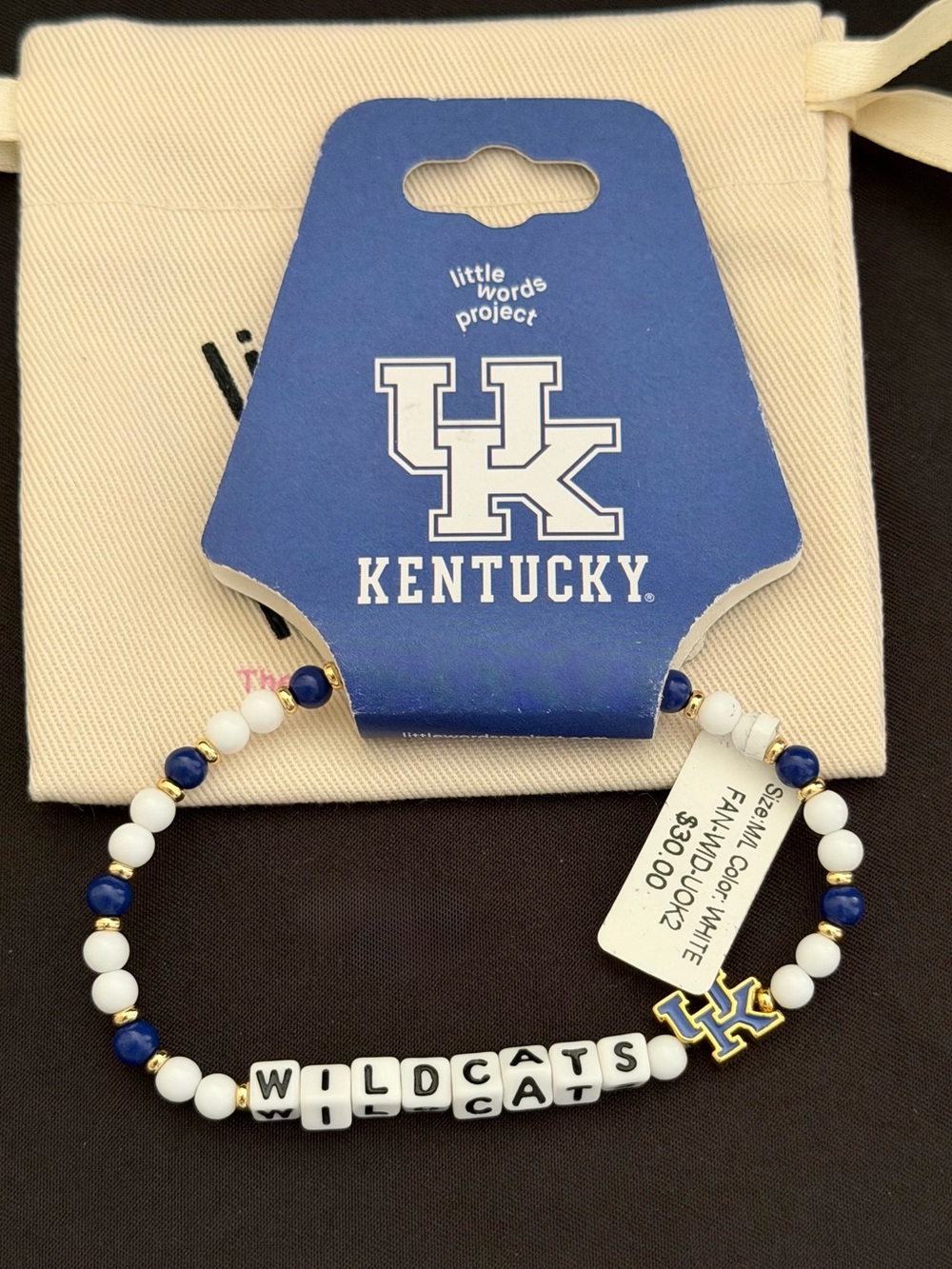 Little Words Project University Of Kentucky Beaded Stretch Bracelet